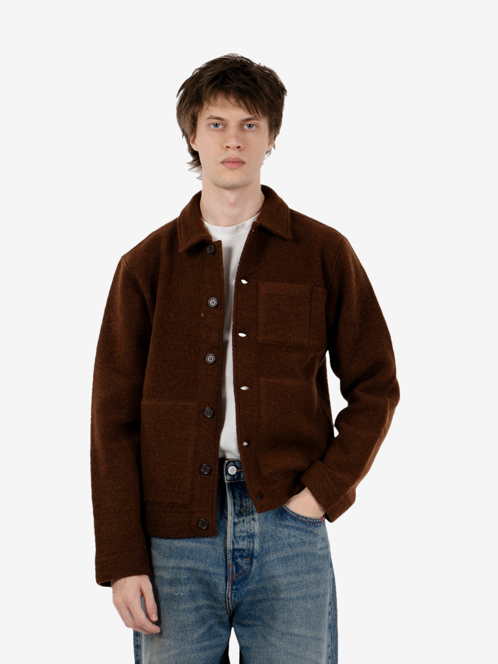 Uniform Jacket wool fleece cacao