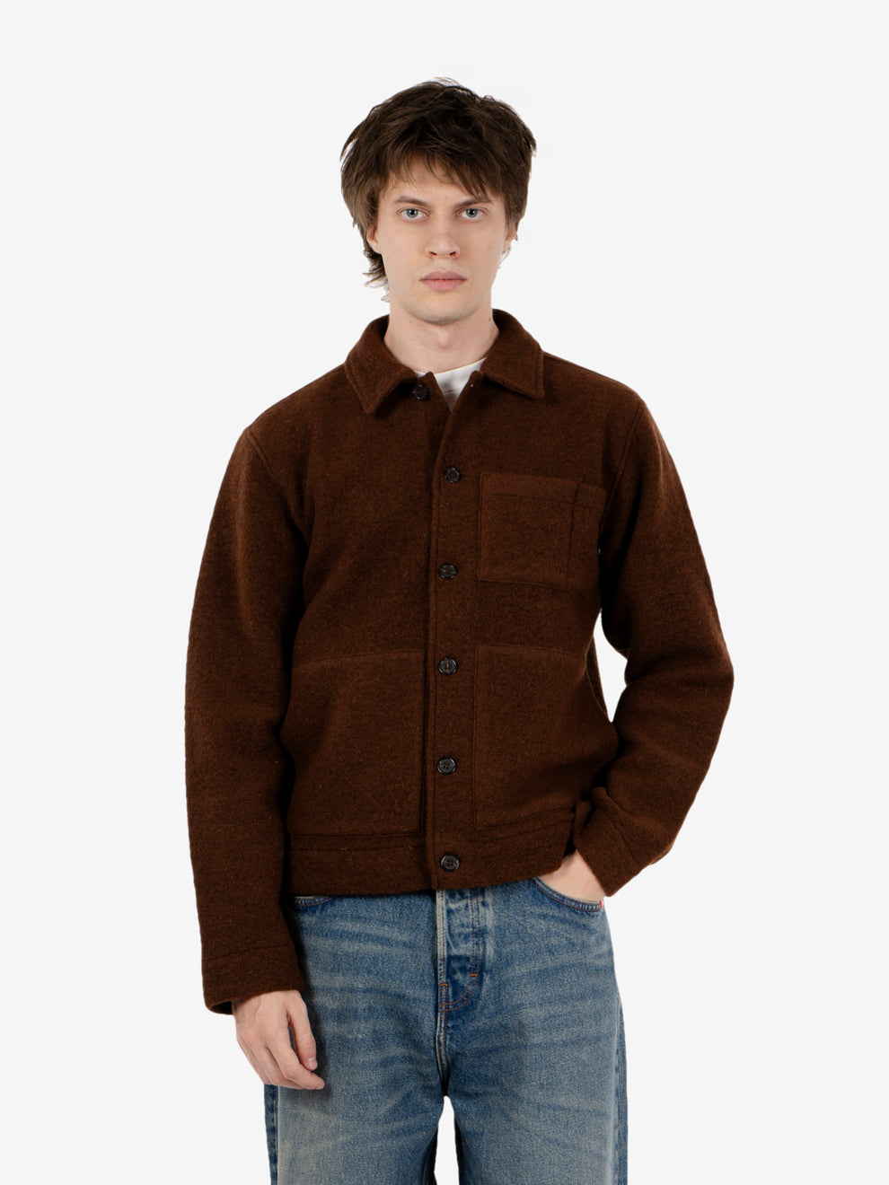 Uniform Jacket wool fleece cacao
