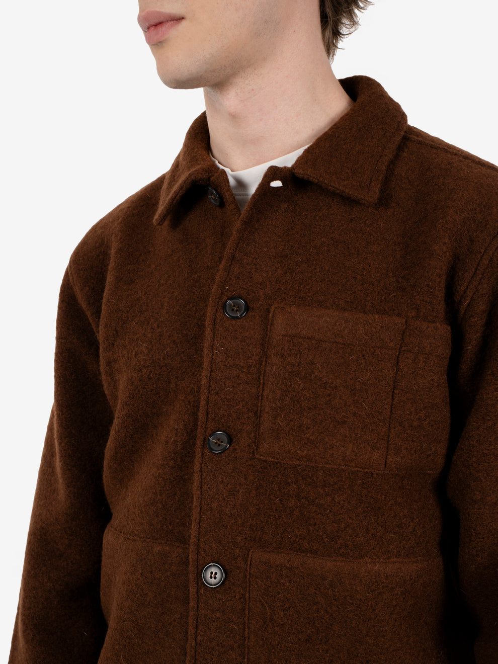 Uniform Jacket wool fleece cacao