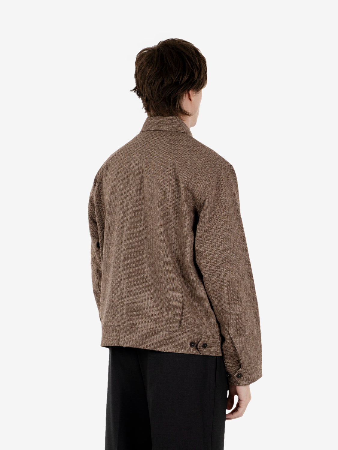 Wool Herringbone jacket brown