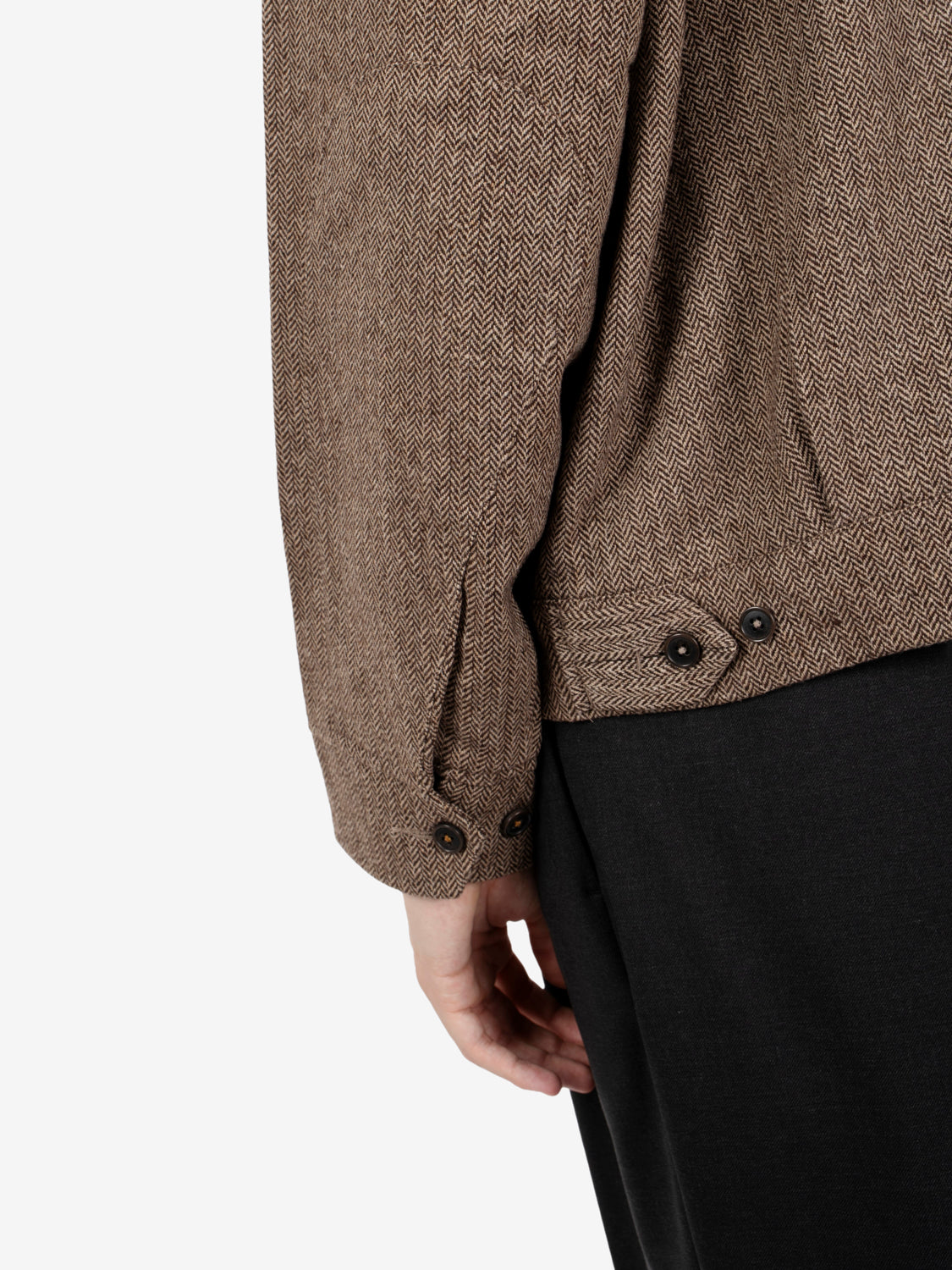 Wool Herringbone jacket brown