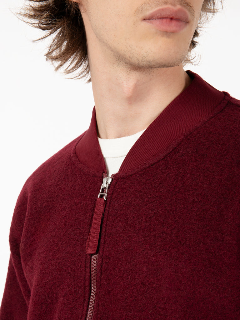 UNIVERSAL WORKS - Zip bomber deep red