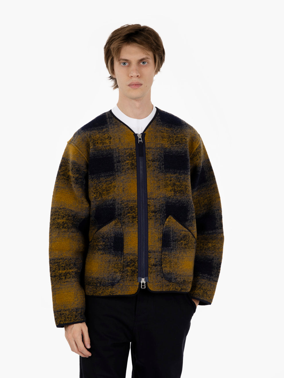 Zip liner jacket navy