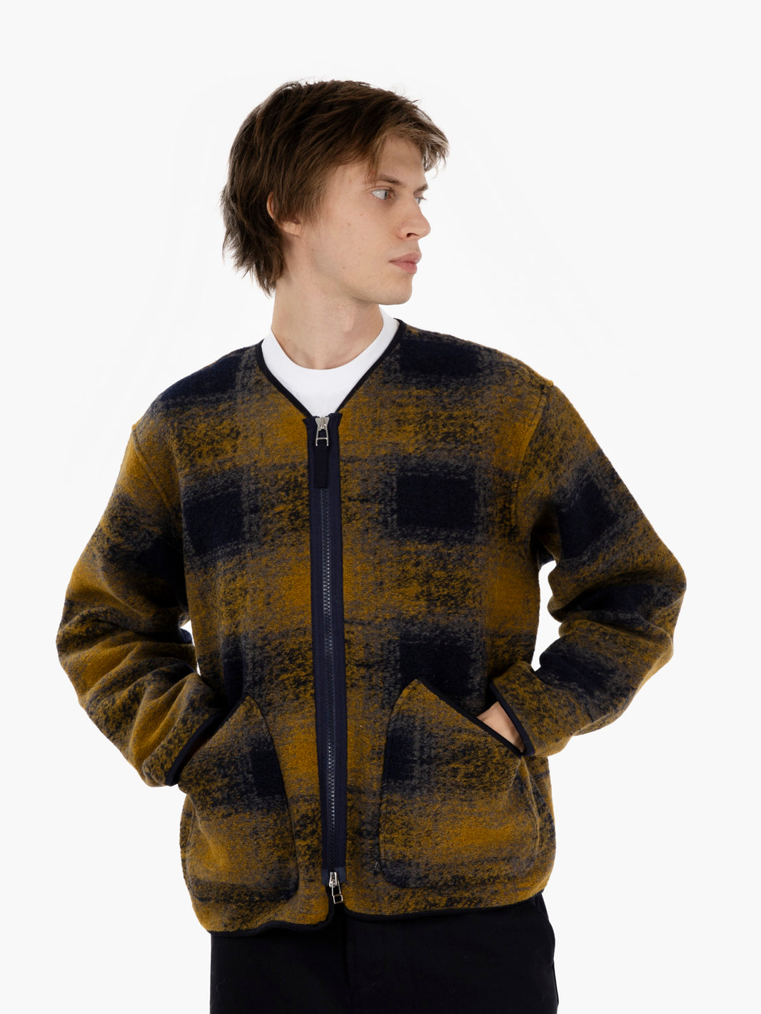 Zip liner jacket navy