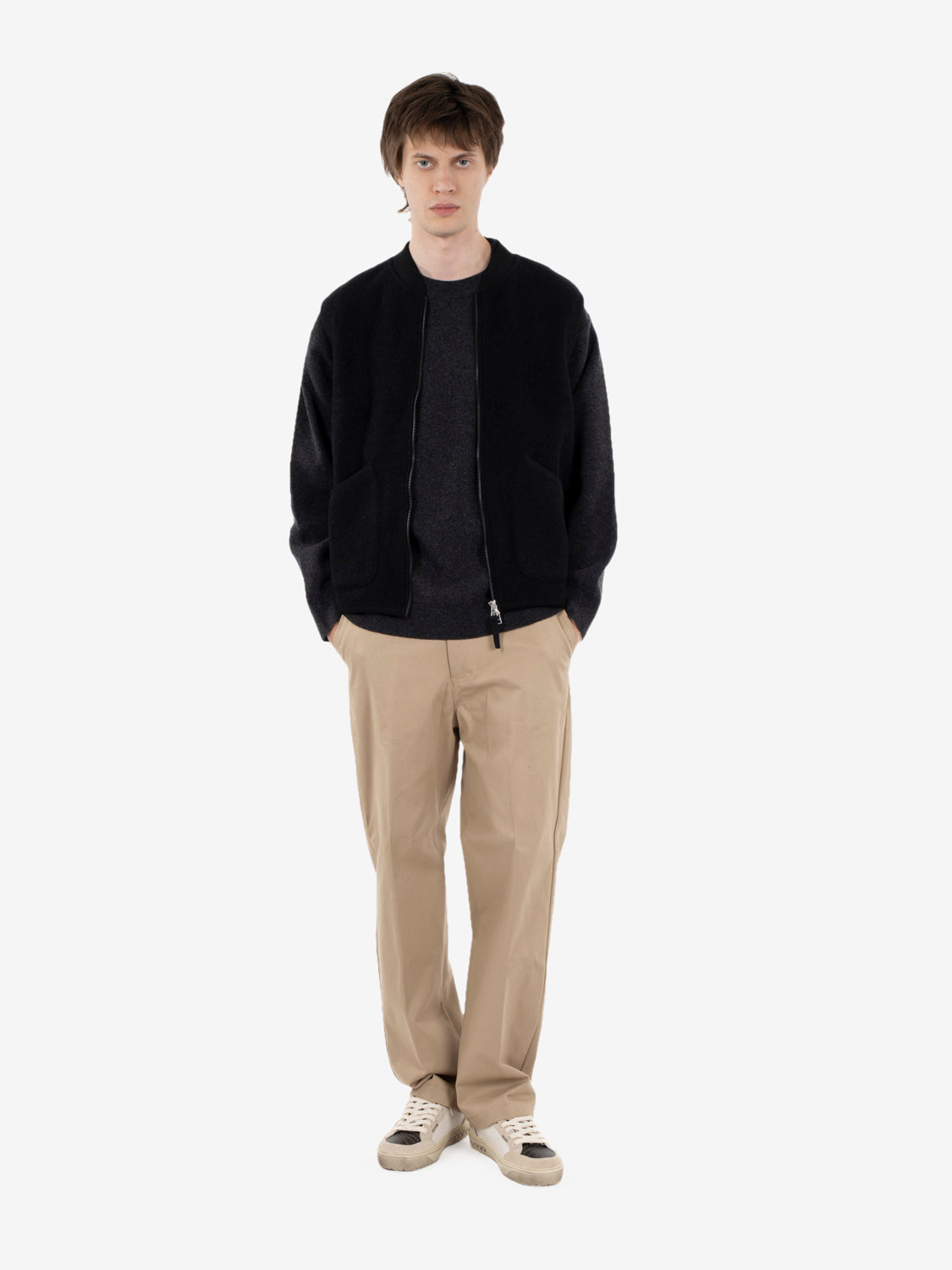 Zip waistcoat black