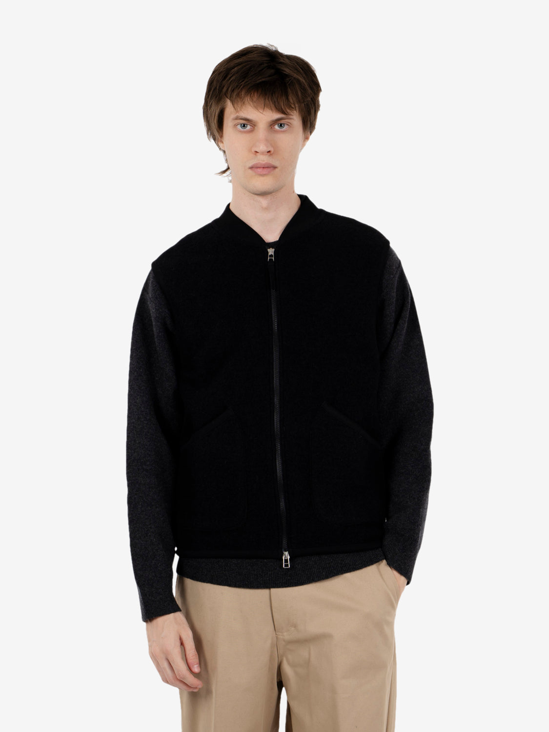 Zip waistcoat black