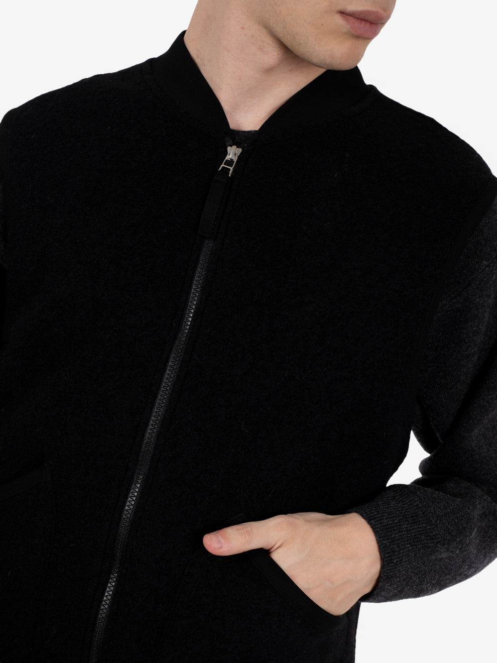 Zip waistcoat black