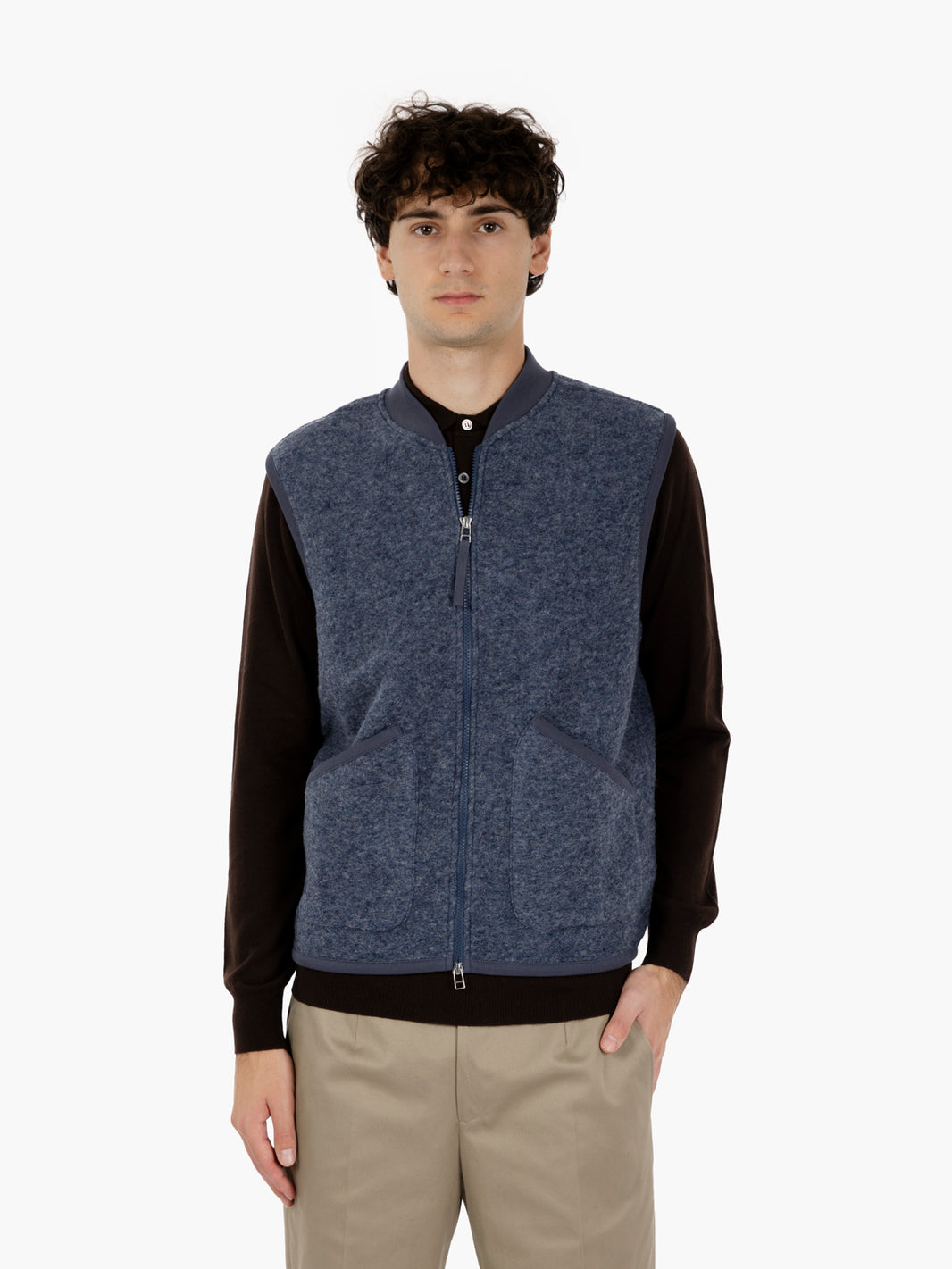 Zip Waistcost slate blue