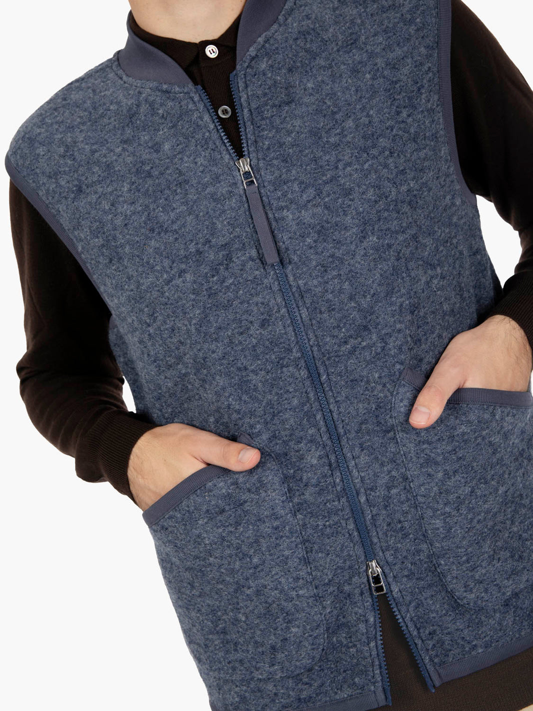 Zip Waistcost slate blue