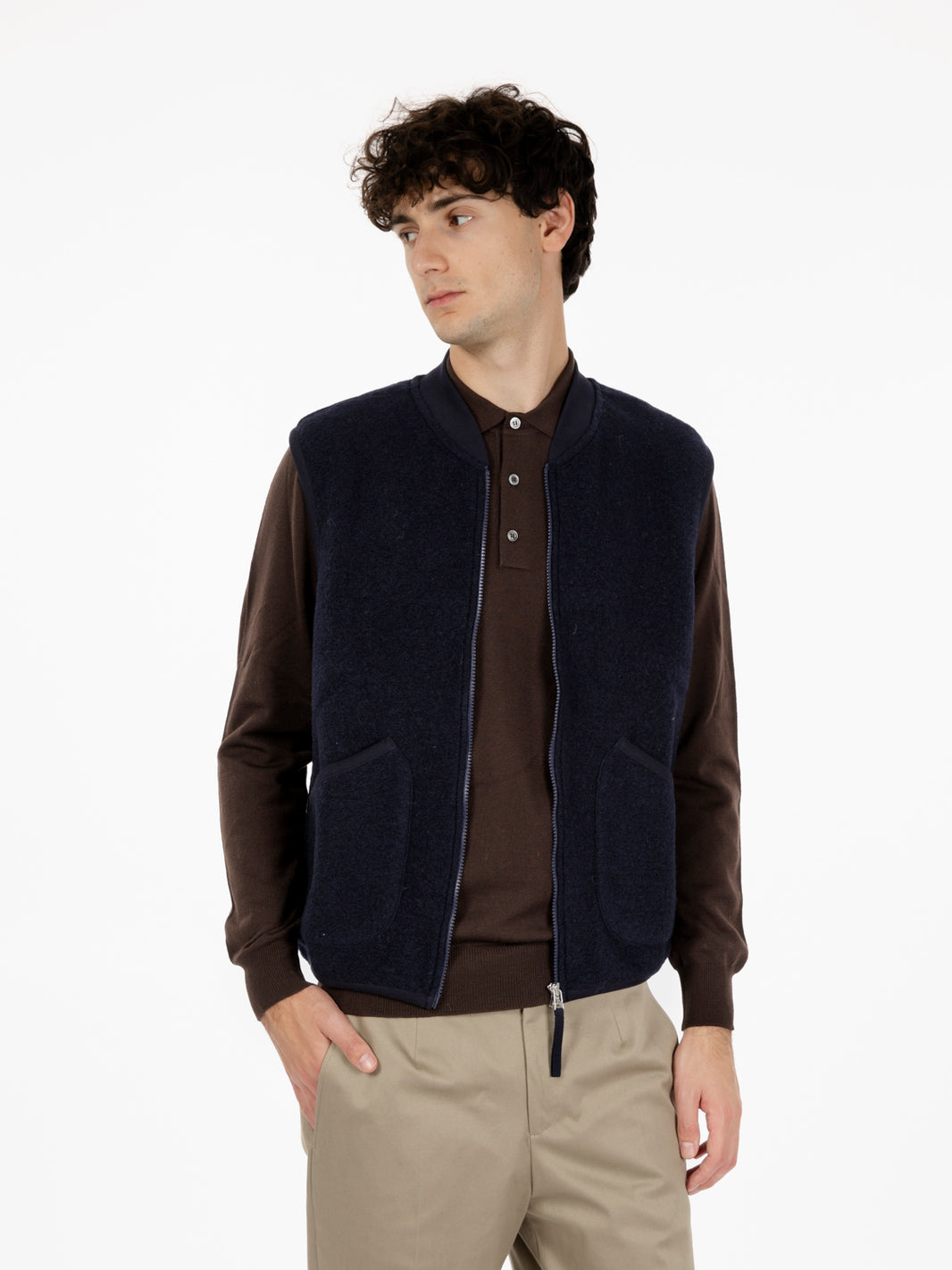 Zip Waistcost slate navy
