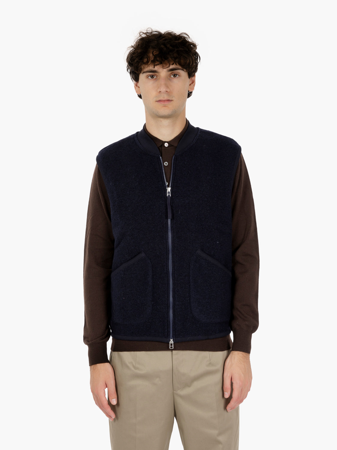 Zip Waistcost slate navy