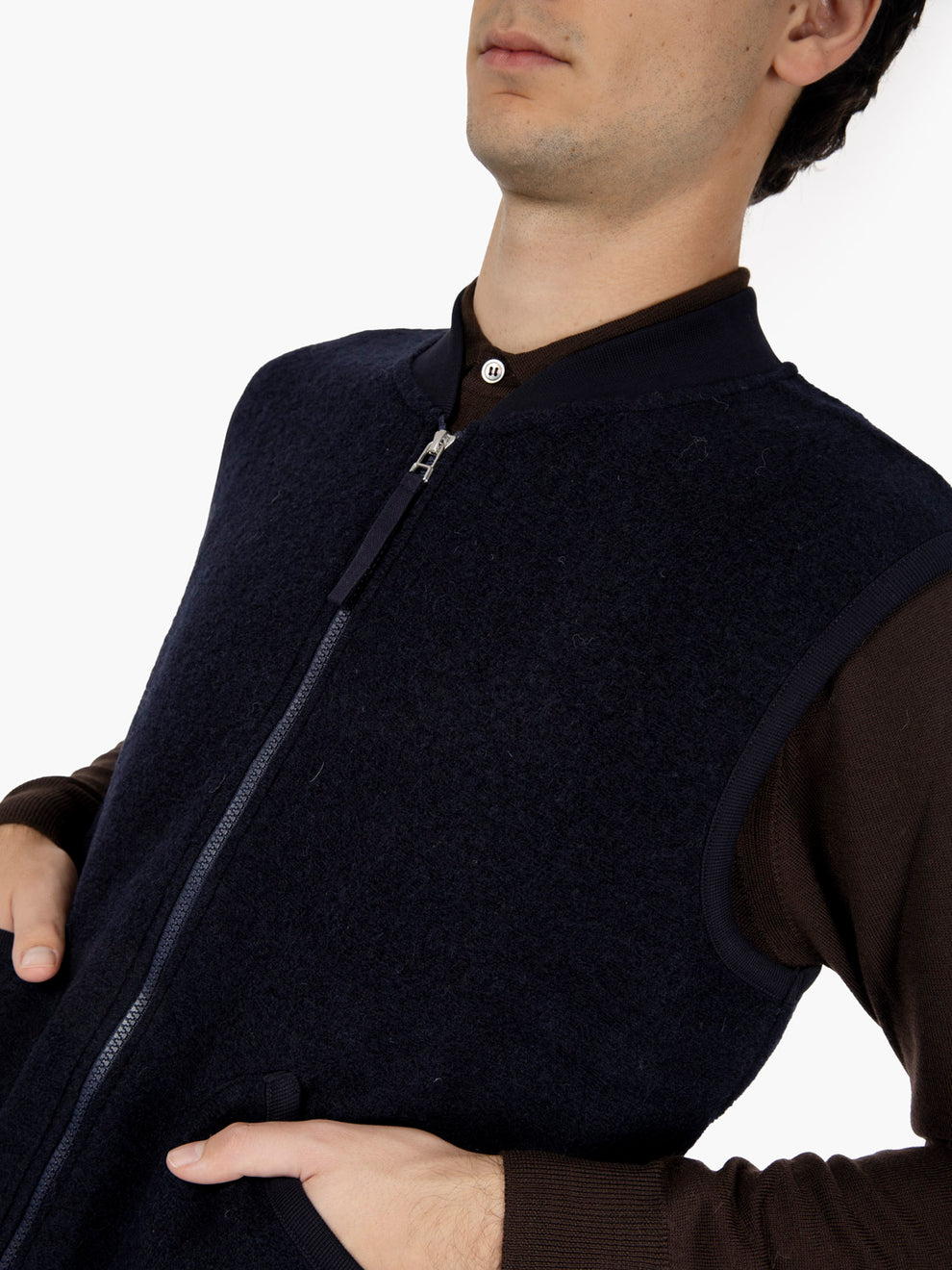 Zip Waistcost slate navy