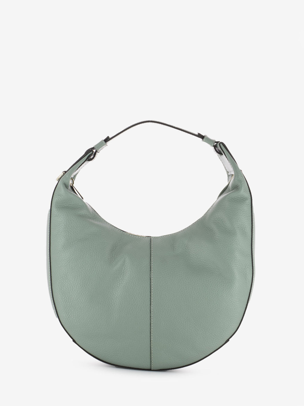 Mineral Green Leather Hobo Bag