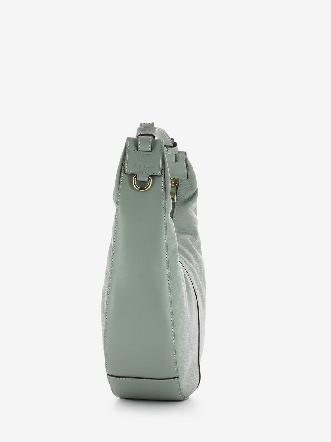 Mineral Green Leather Hobo Bag