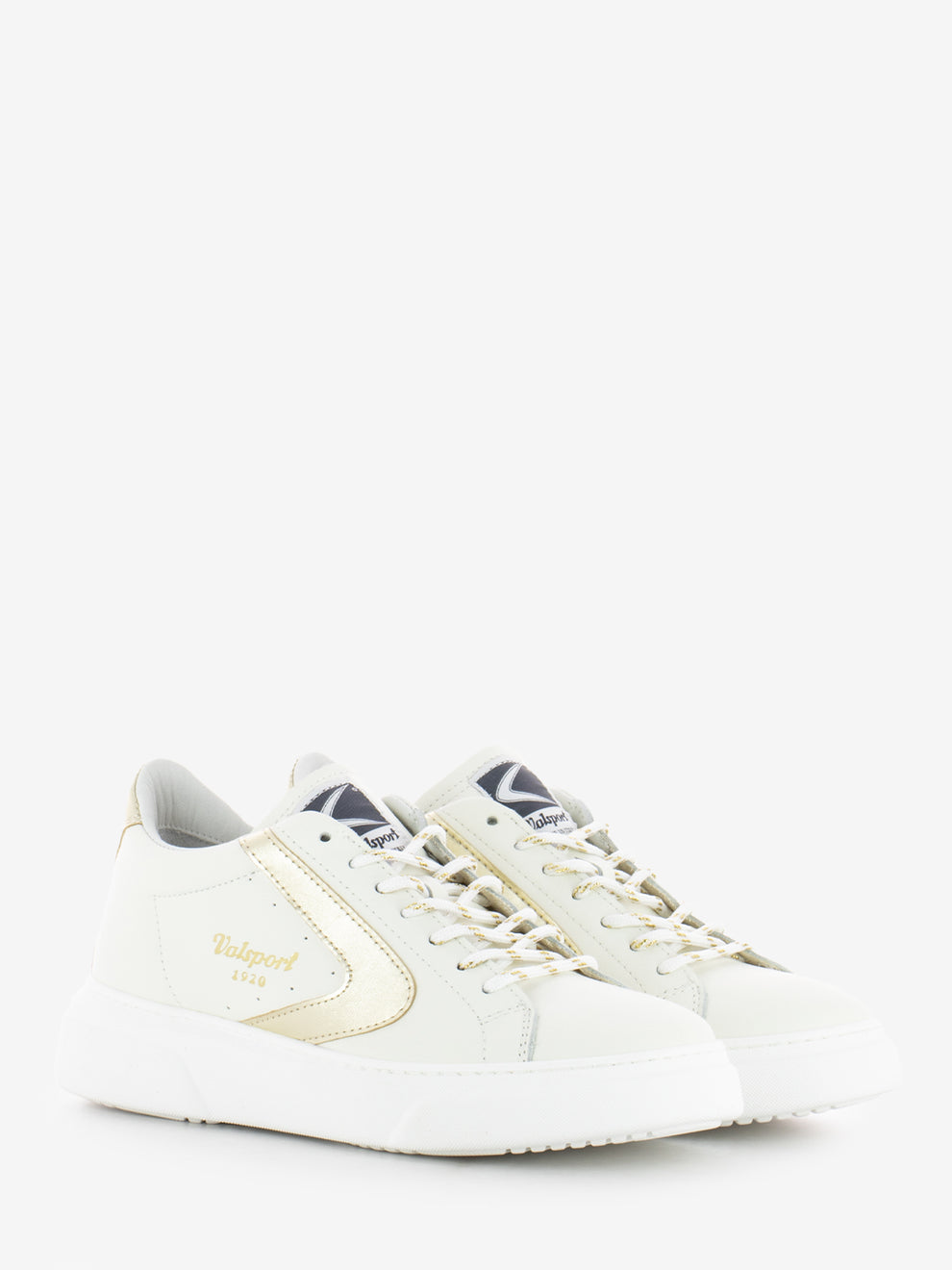 Sneakers Tournament nappa bianco / oro