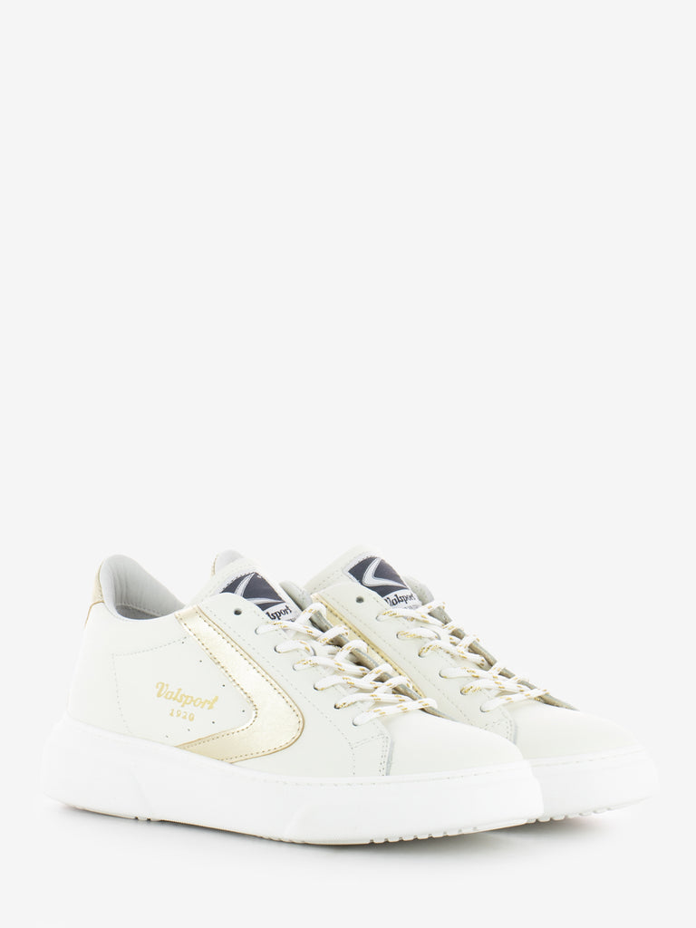 VALSPORT - Sneakers Tournament nappa bianco / oro