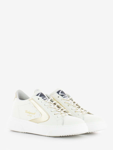 Sneakers Tournament nappa bianco / oro