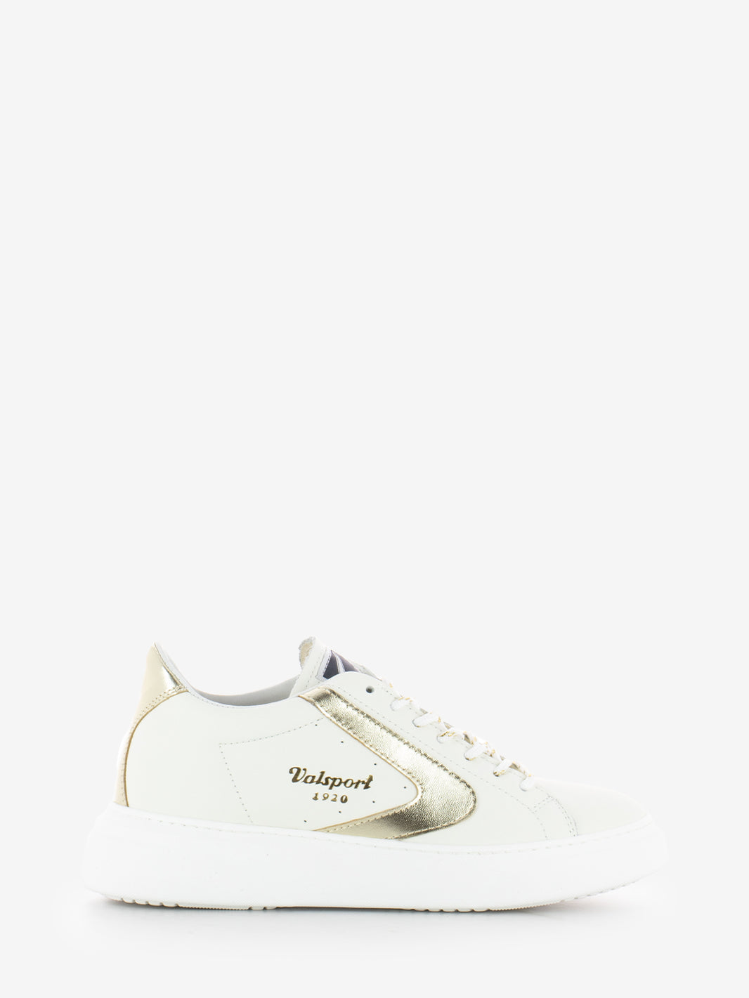 Sneakers Tournament nappa bianco / oro