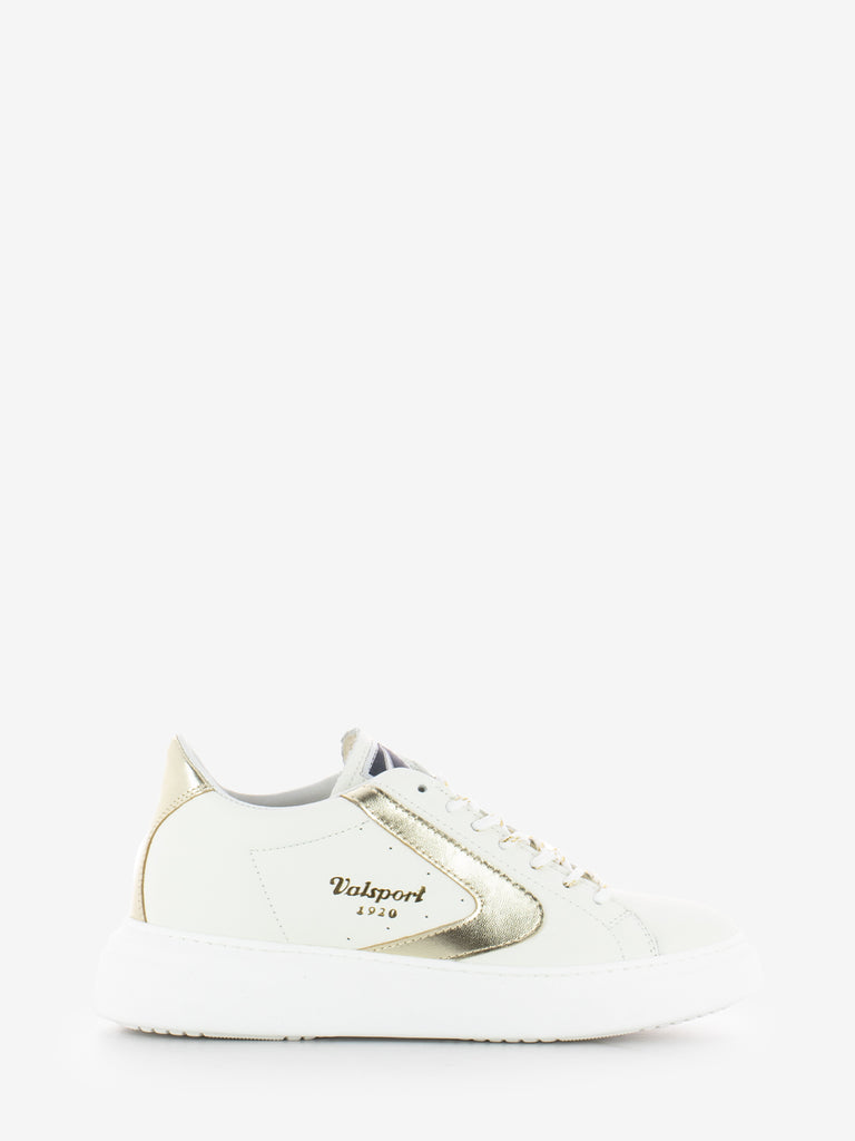 VALSPORT - Sneakers Tournament nappa bianco / oro