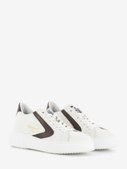 VALSPORT - Sneakers Tournament nappa bianco / testa di moro / glitter