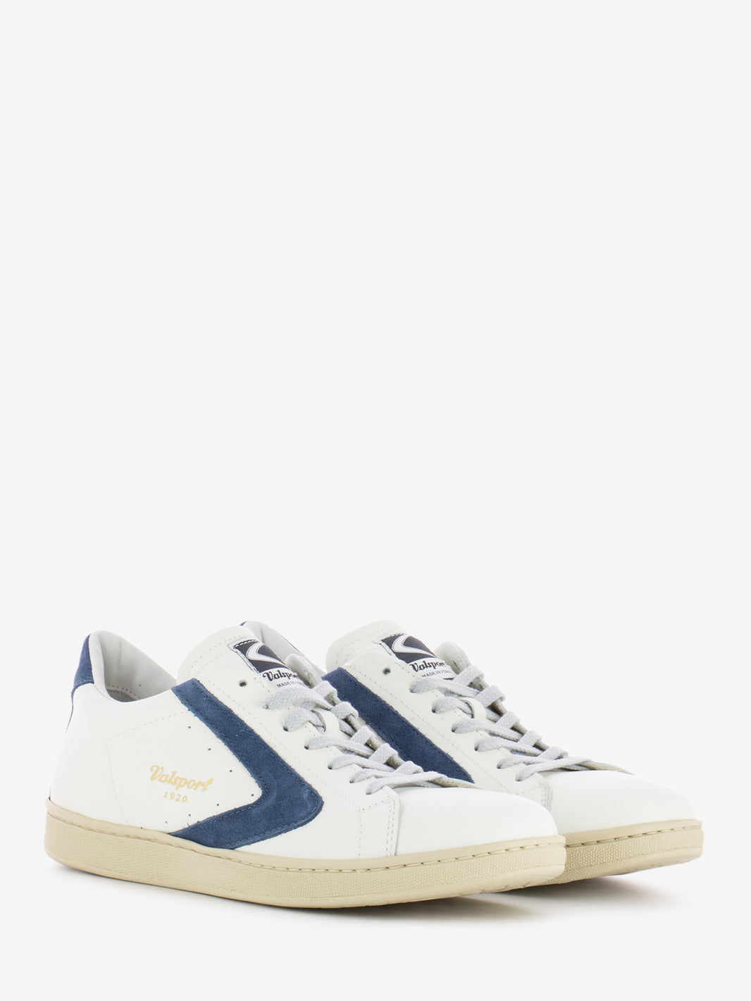 Tournament sneakers in white / baltic nappa and suede