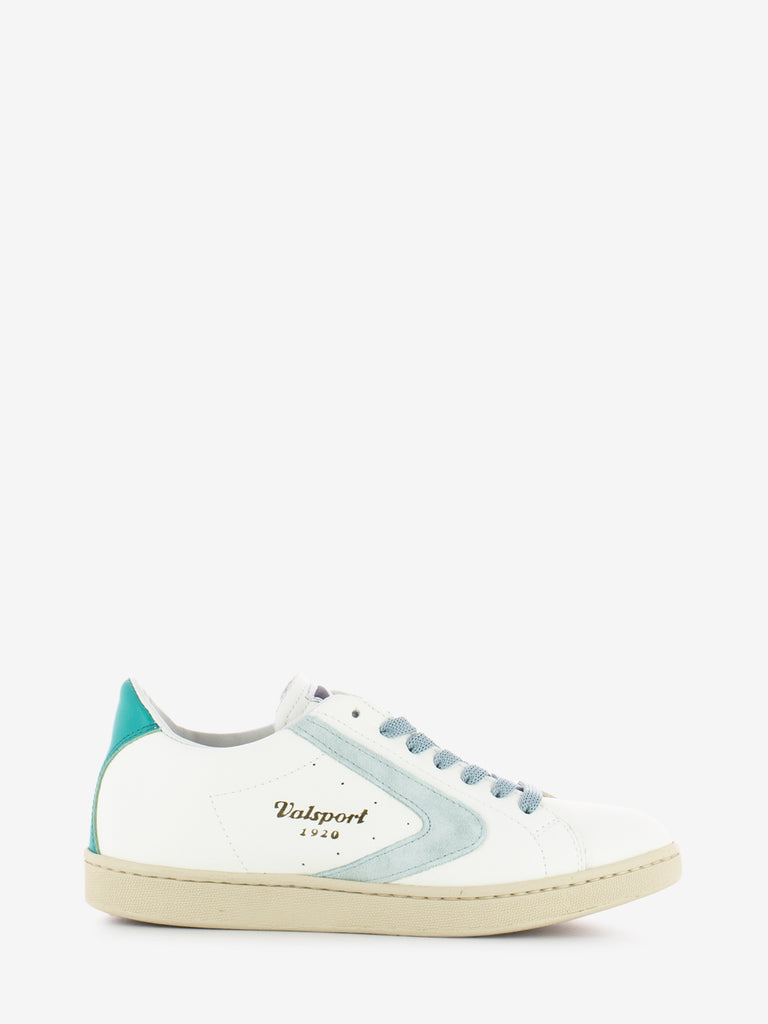 VALSPORT - Sneakers Tournament nappa suede bianco / torquoise