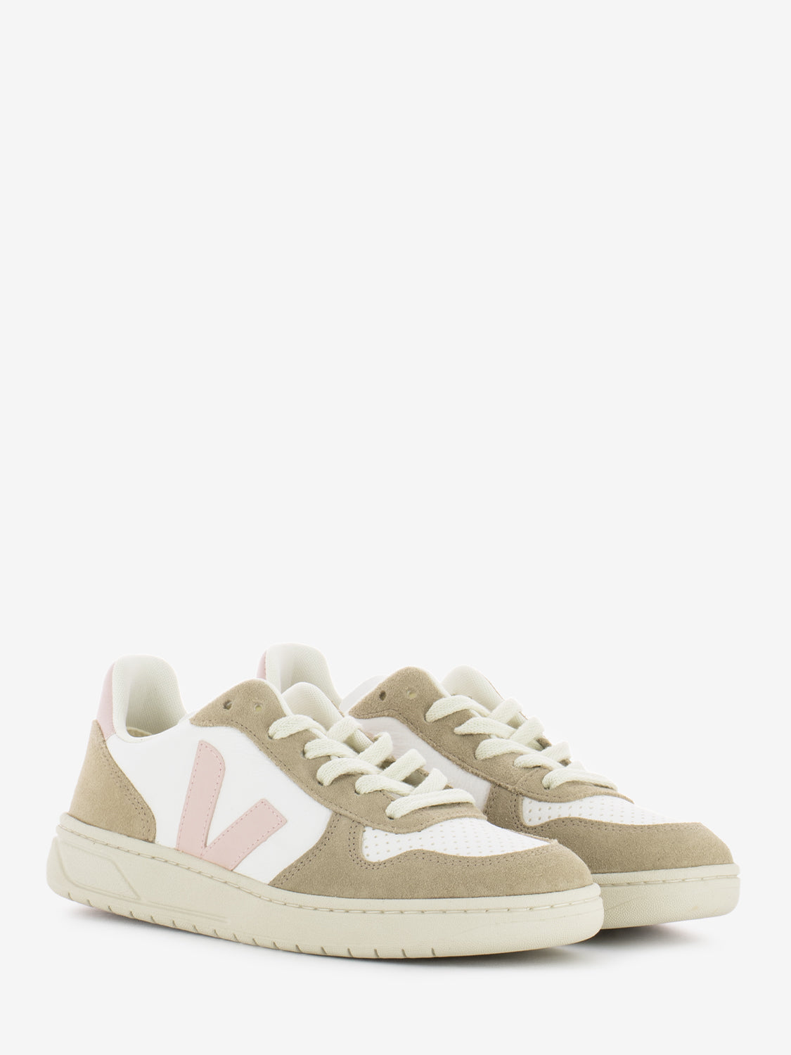 V-10 ChromeFree leather extra white / patale / sahara