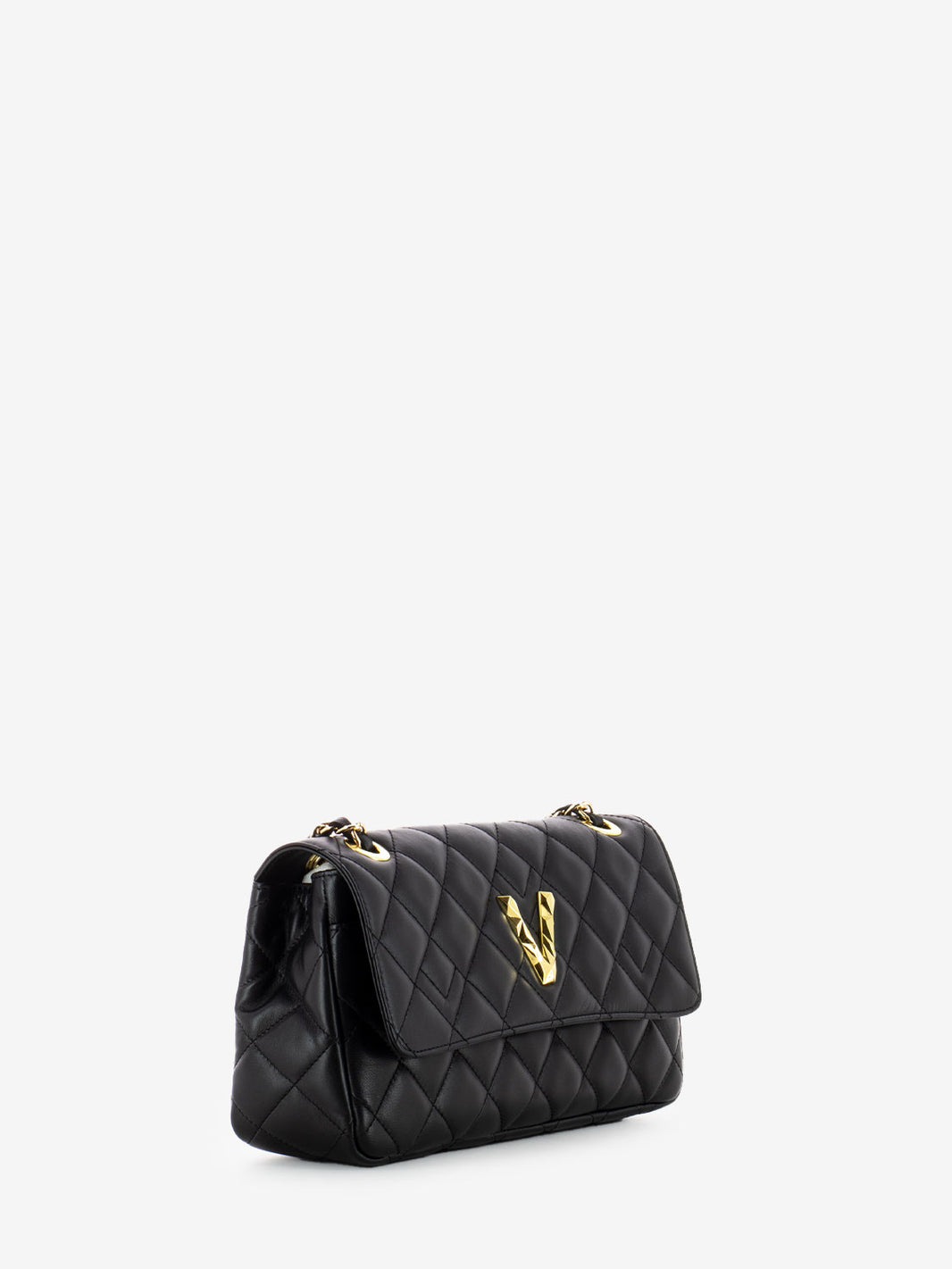 Small quilted bag black / gold