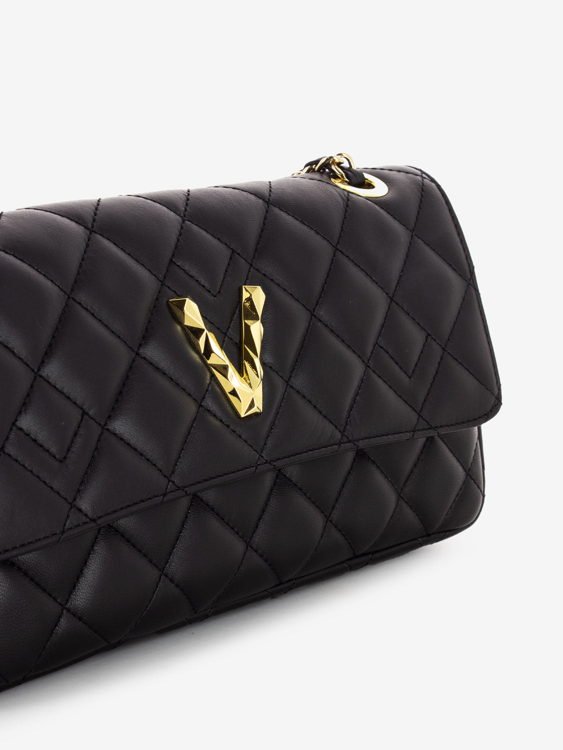 Small quilted bag black / gold