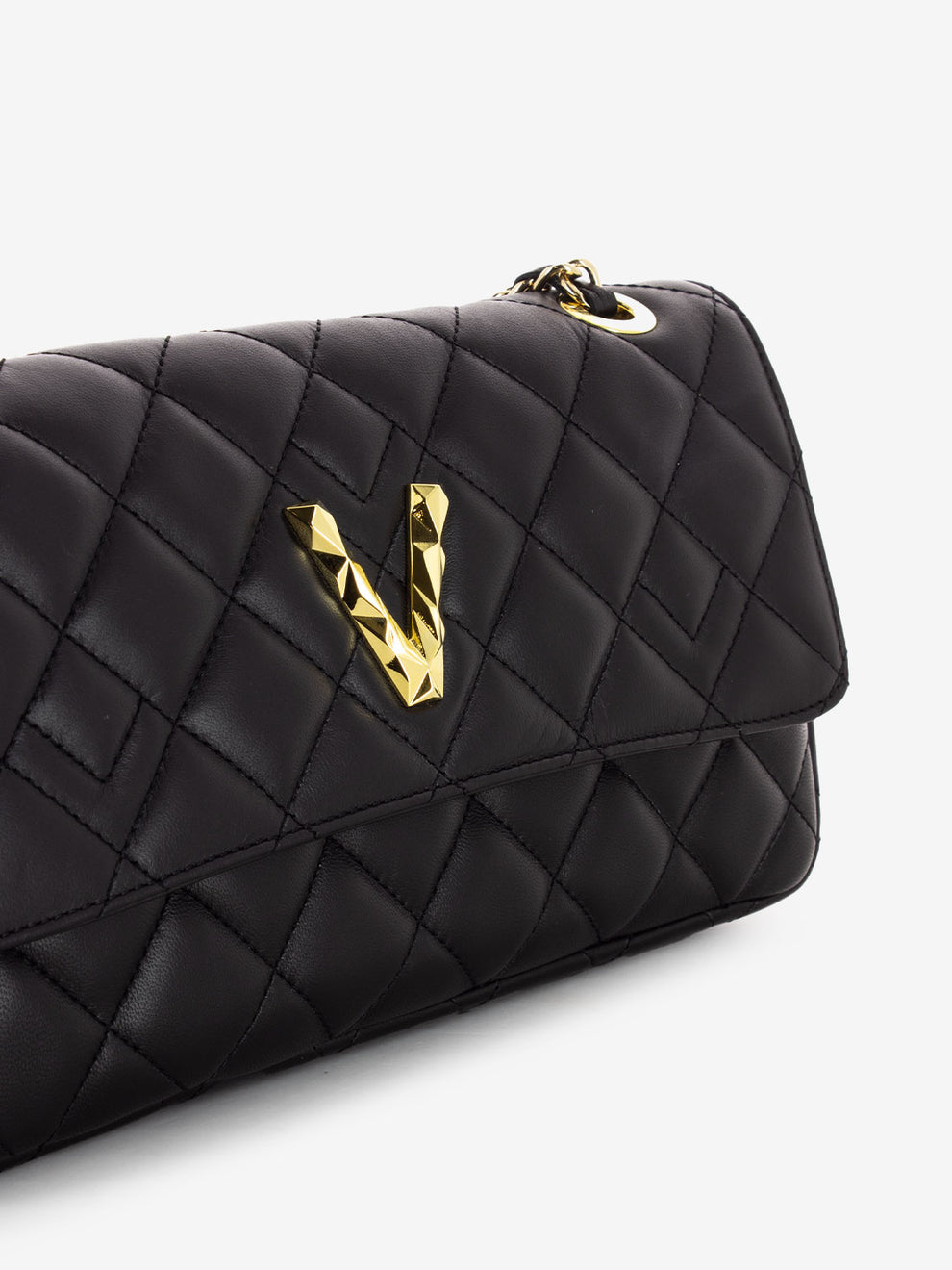 Small quilted bag black / gold