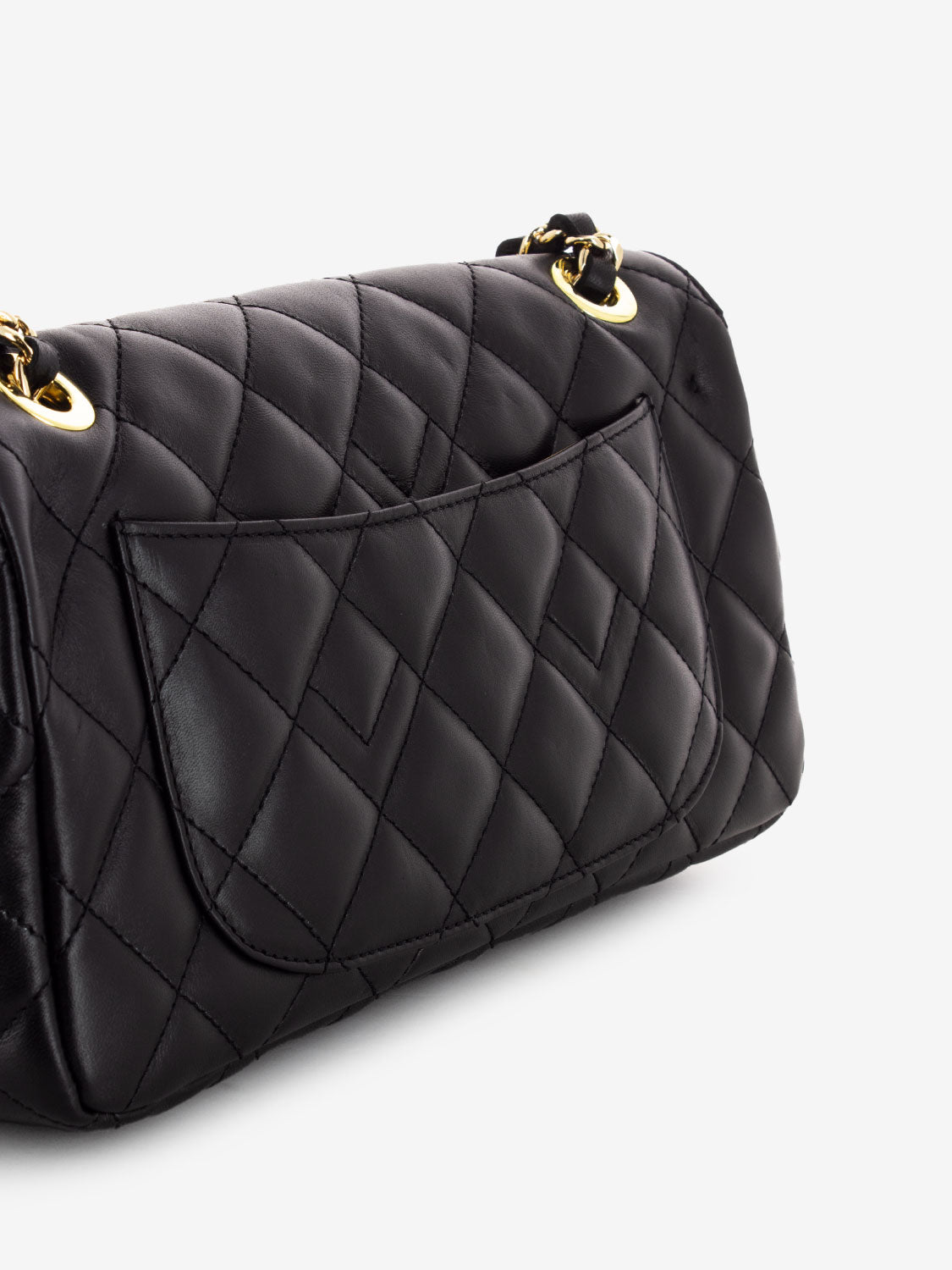 Small quilted bag black / gold
