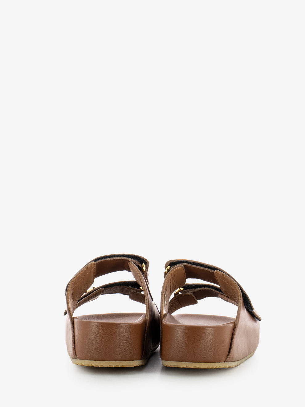 Double leather band slipper