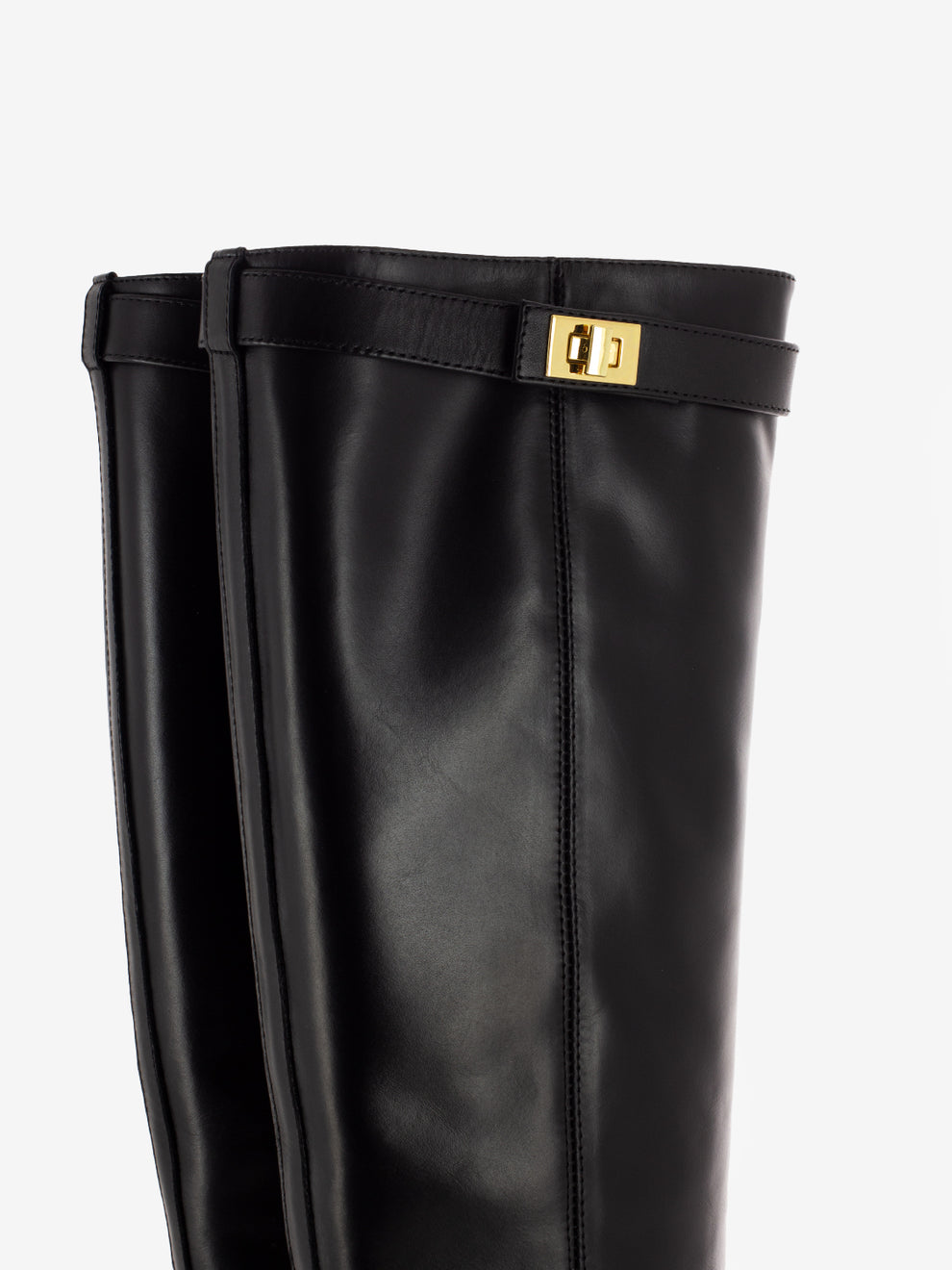 Stivale Hermès con lucchetto Santa Monica nero