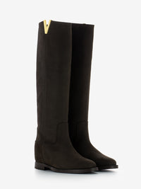 NUBUCK V DESIRE DARK BROWN BOOT 2568_TDM