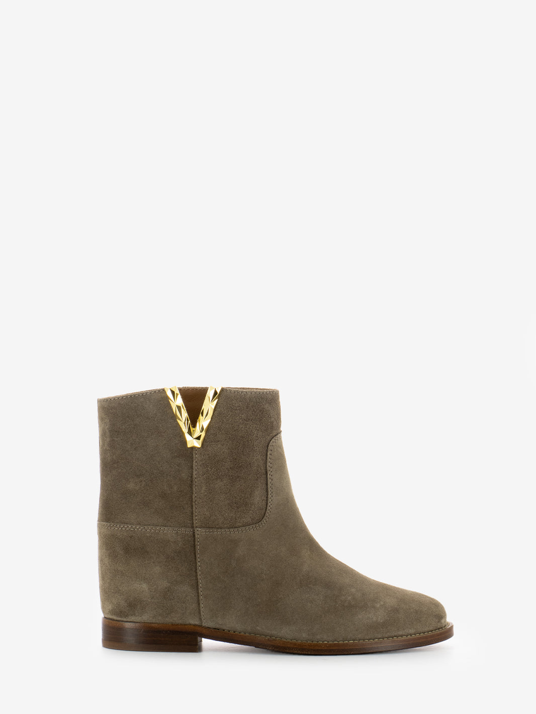 Tronchetto velour suede champagne