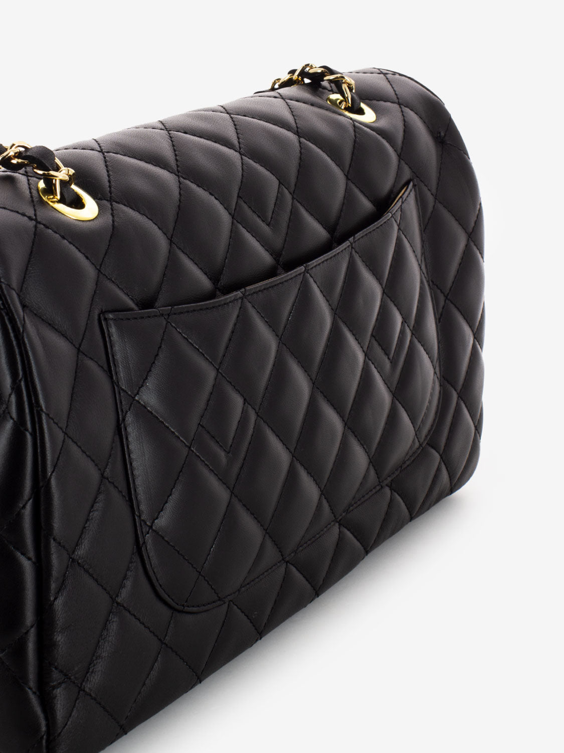 Borsa trapunta matelassè nero / oro