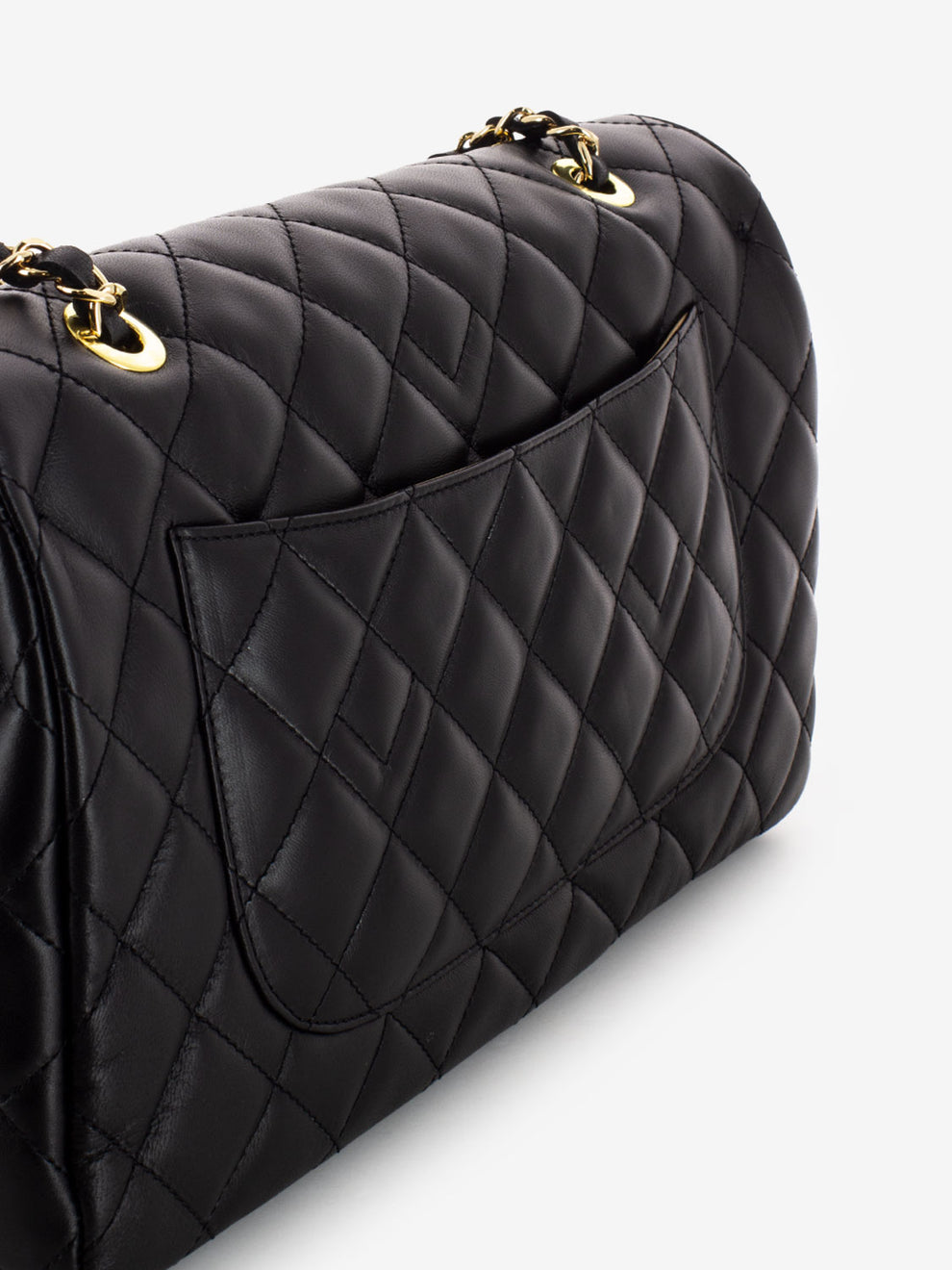 Borsa trapunta matelassè nero / oro