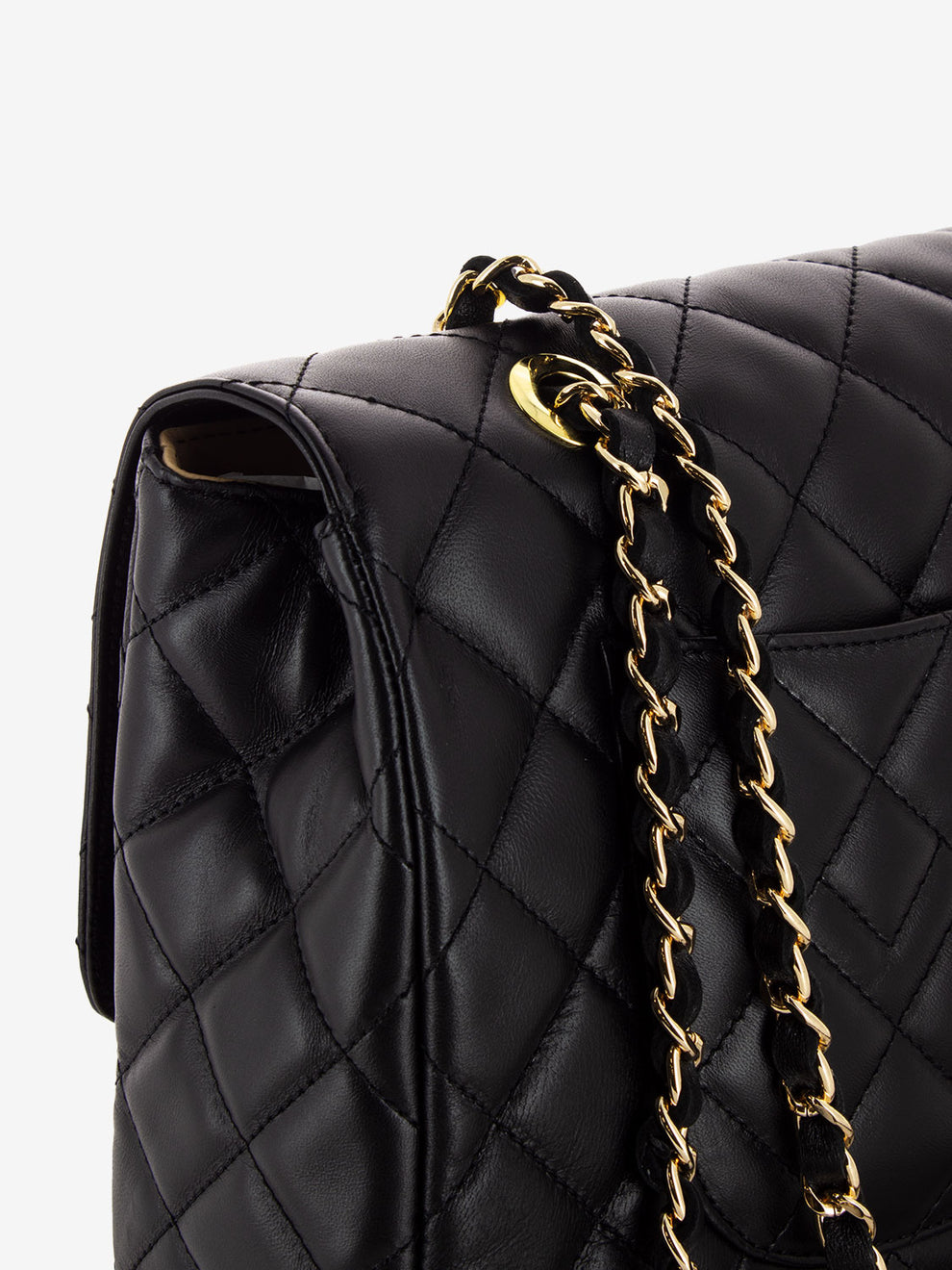 Borsa trapunta matelassè nero / oro