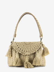 VIAMAILBAG - Borsa a spalla Isla cotton beige