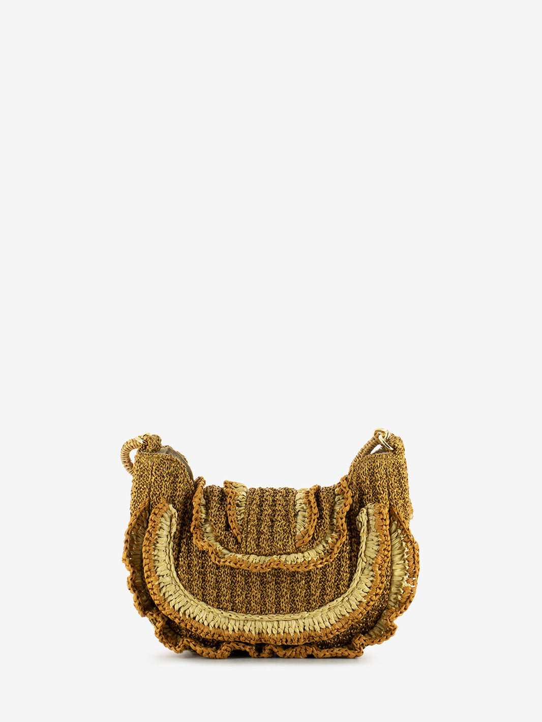 Borsa a spalla knit raffia