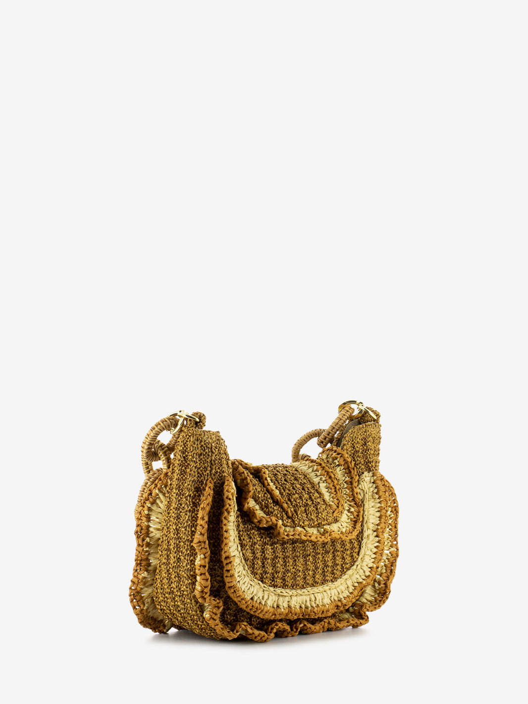 Borsa a spalla knit raffia