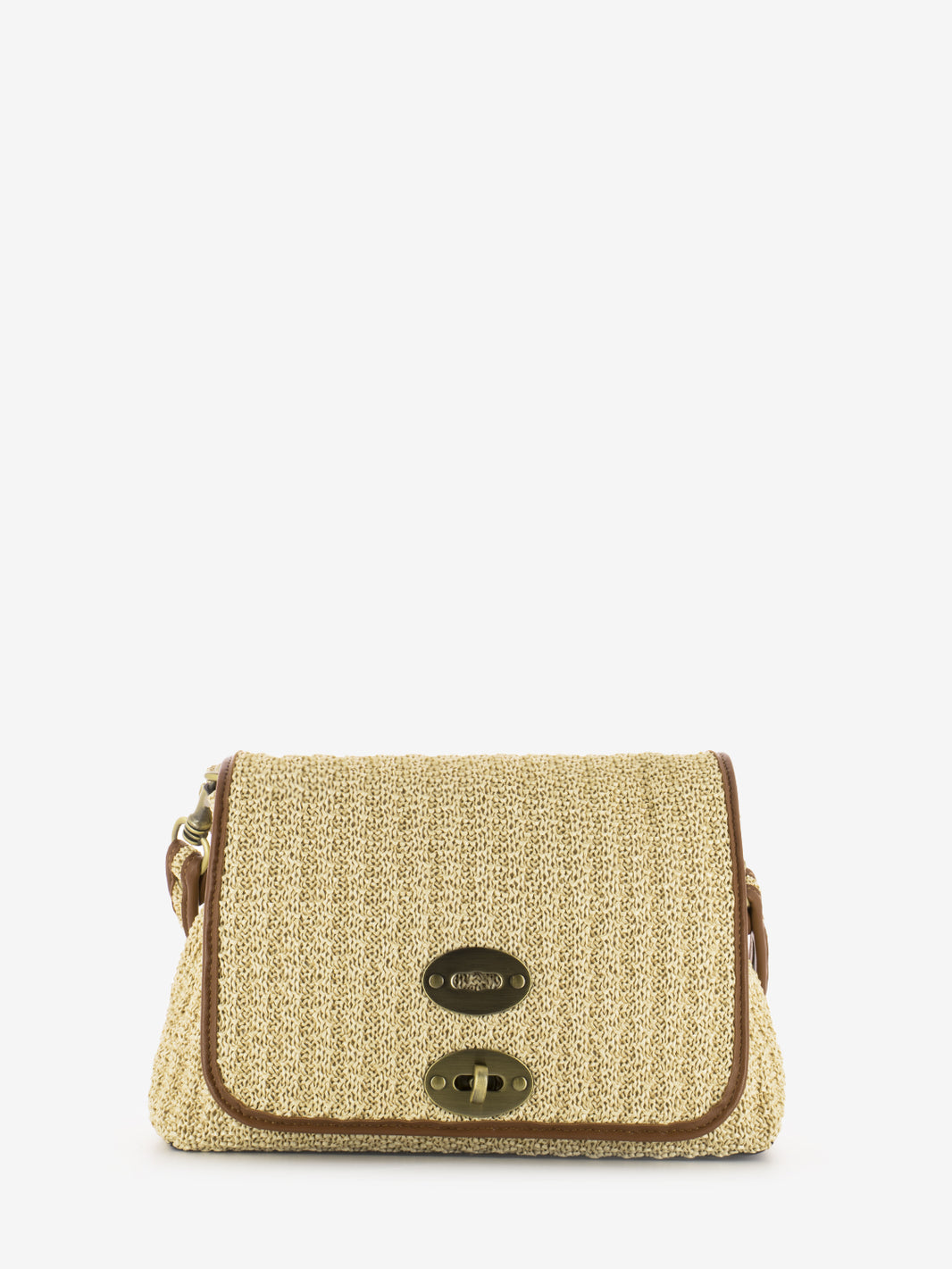 Goa crochet bag with beige shoulder strap