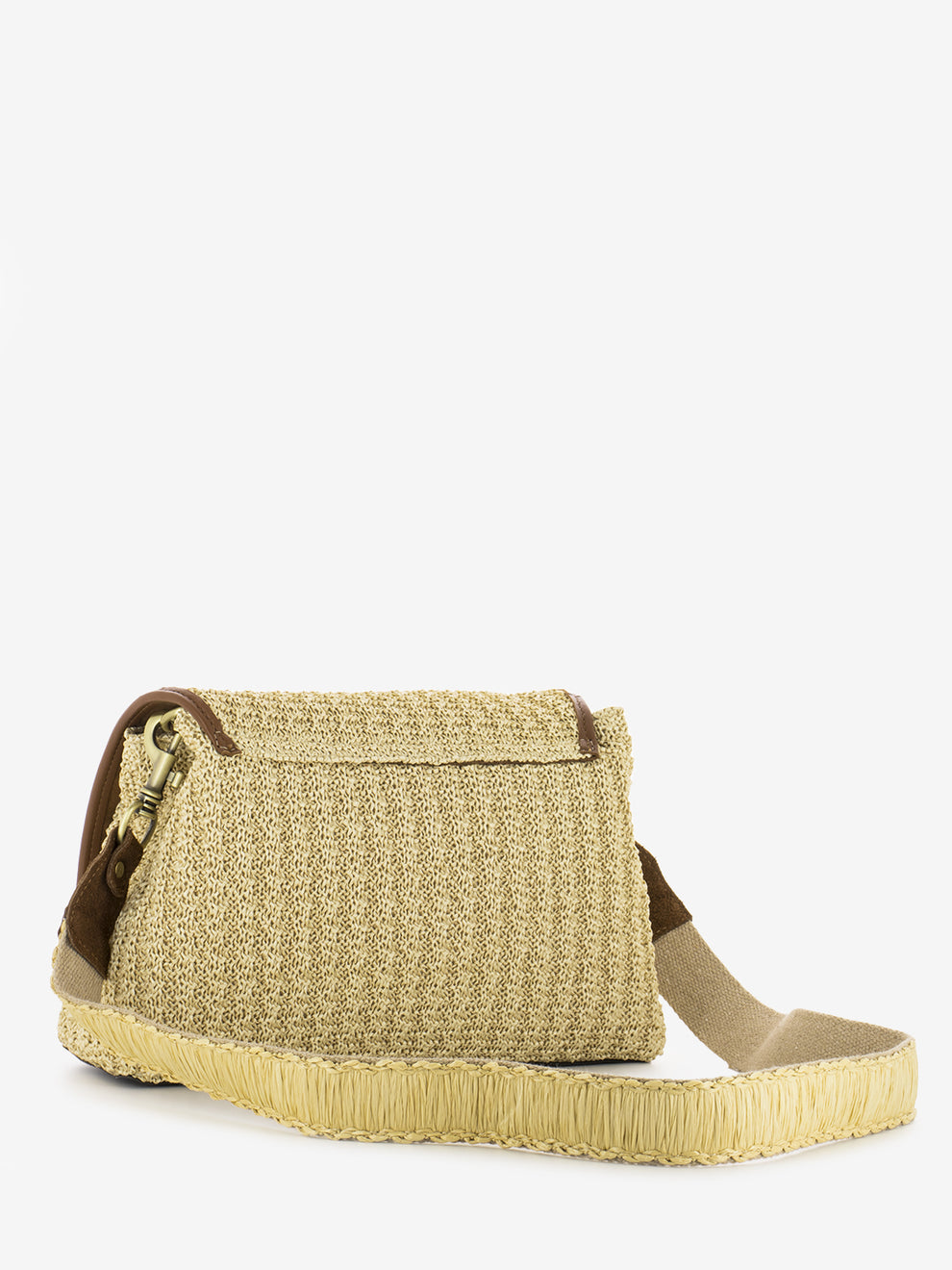 Goa crochet bag with beige shoulder strap