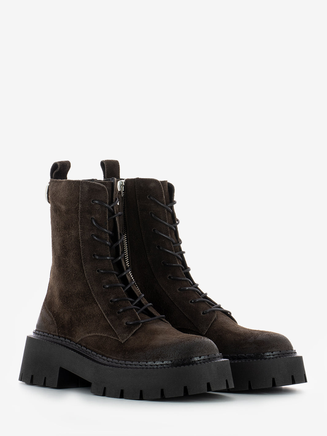 Anfibio in camoscio dark brown