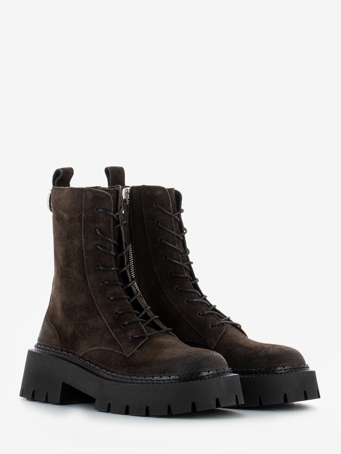 Anfibio in camoscio dark brown