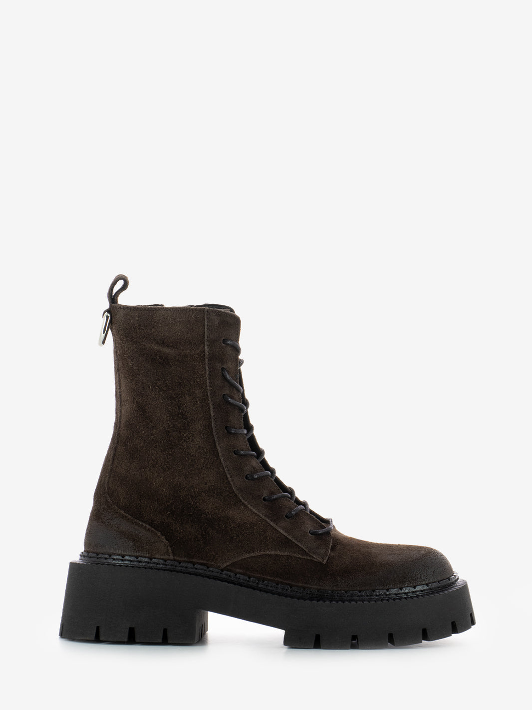 Anfibio in camoscio dark brown