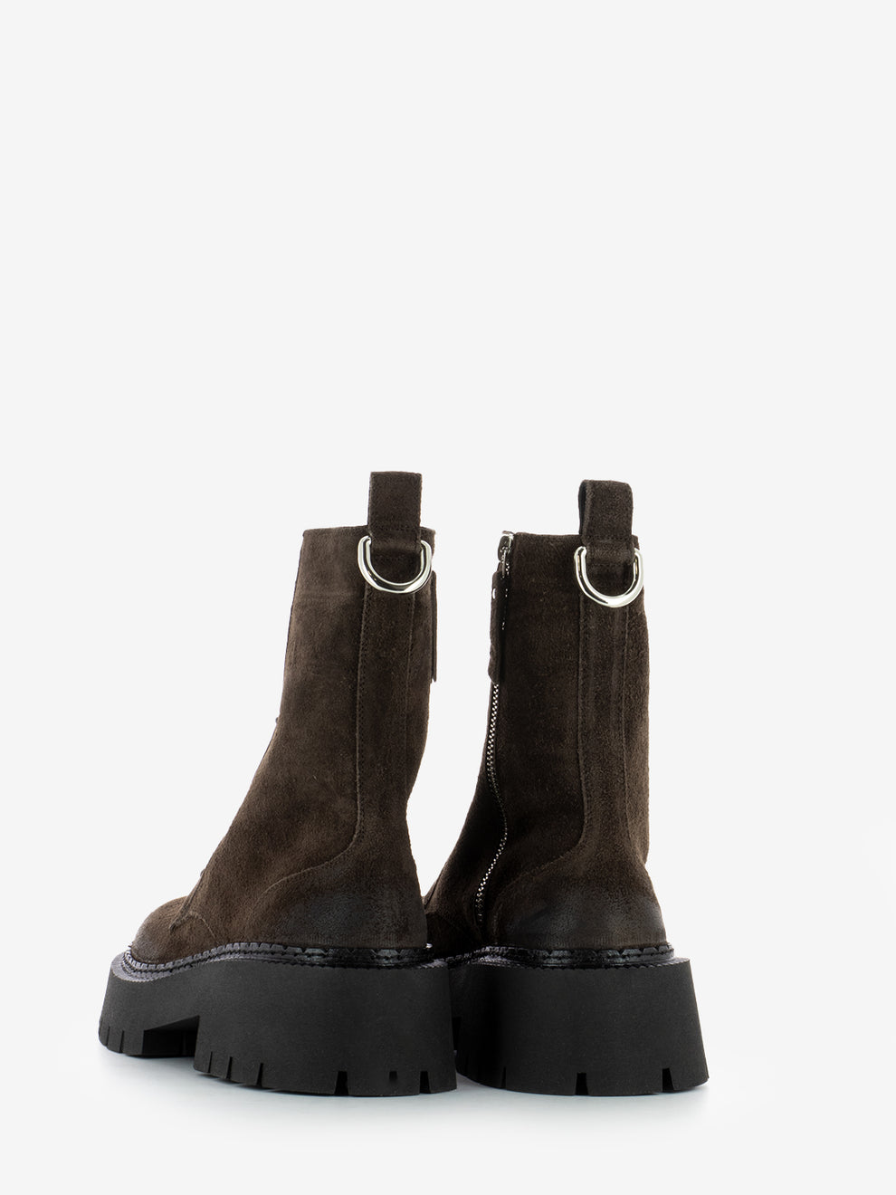 Anfibio in camoscio dark brown