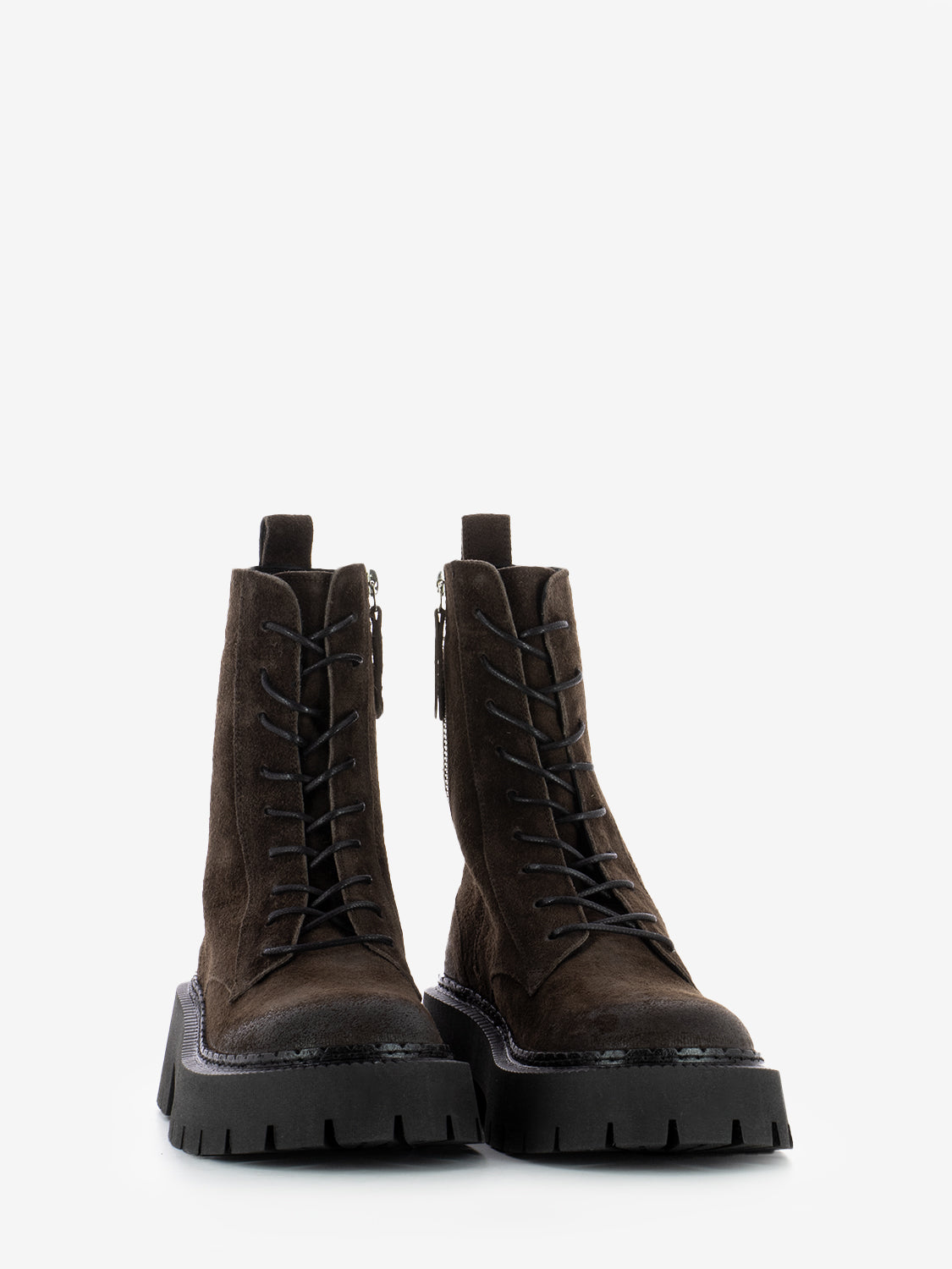 Anfibio in camoscio dark brown
