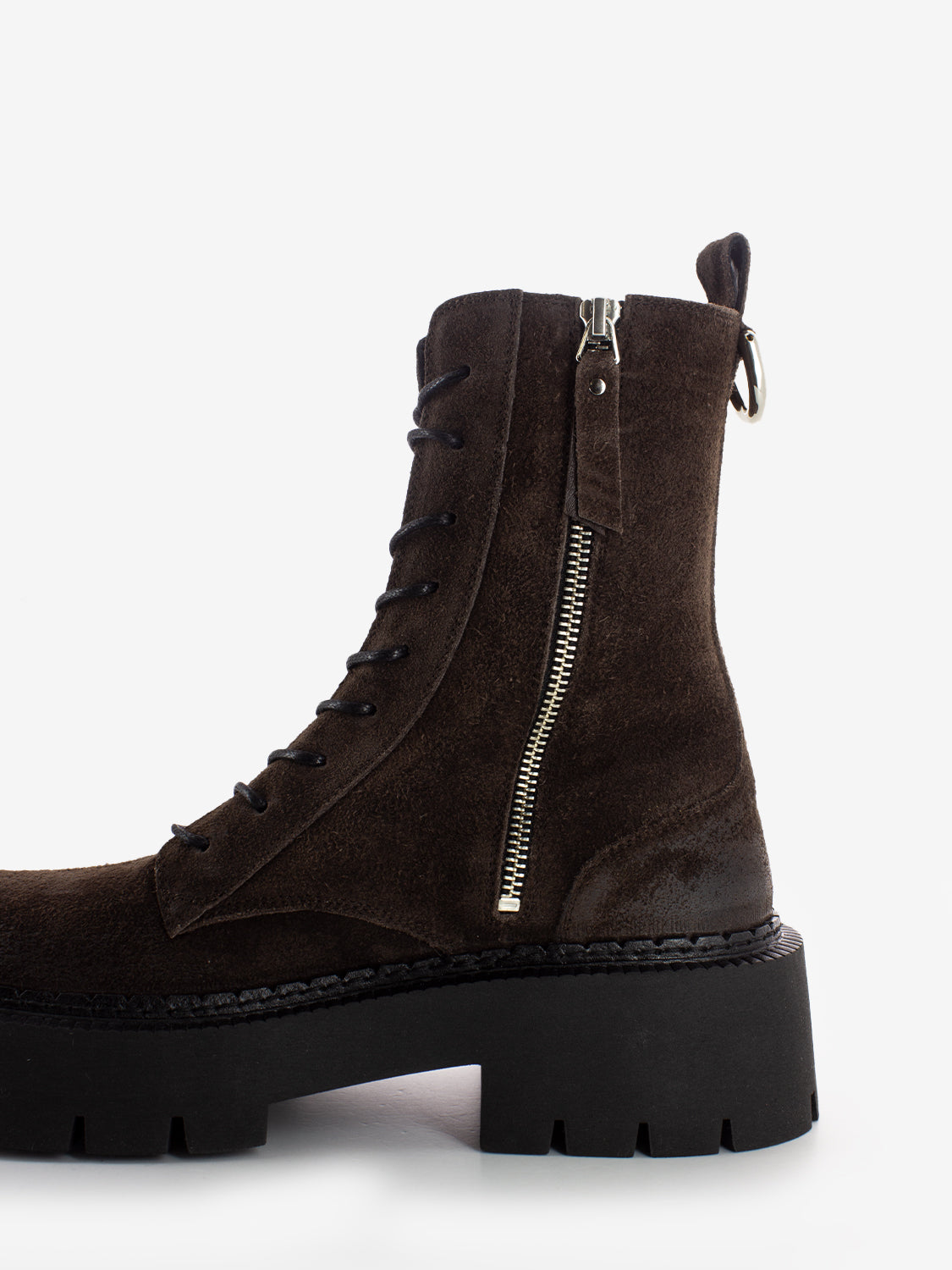 Anfibio in camoscio dark brown