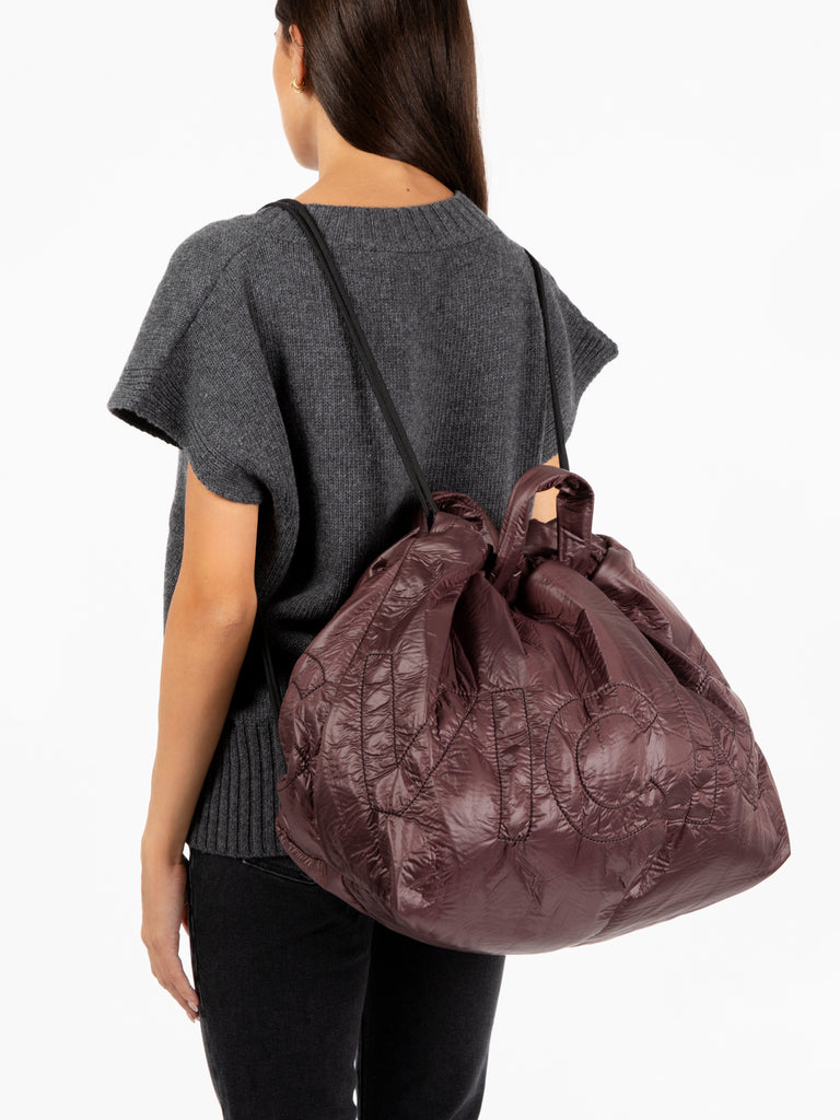 VIC MATIE' - Borsa Paddington in nylon bordeaux